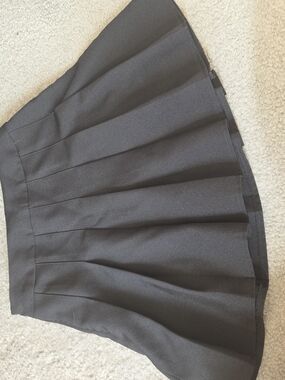 Women's Black Pleated Circle Skirt